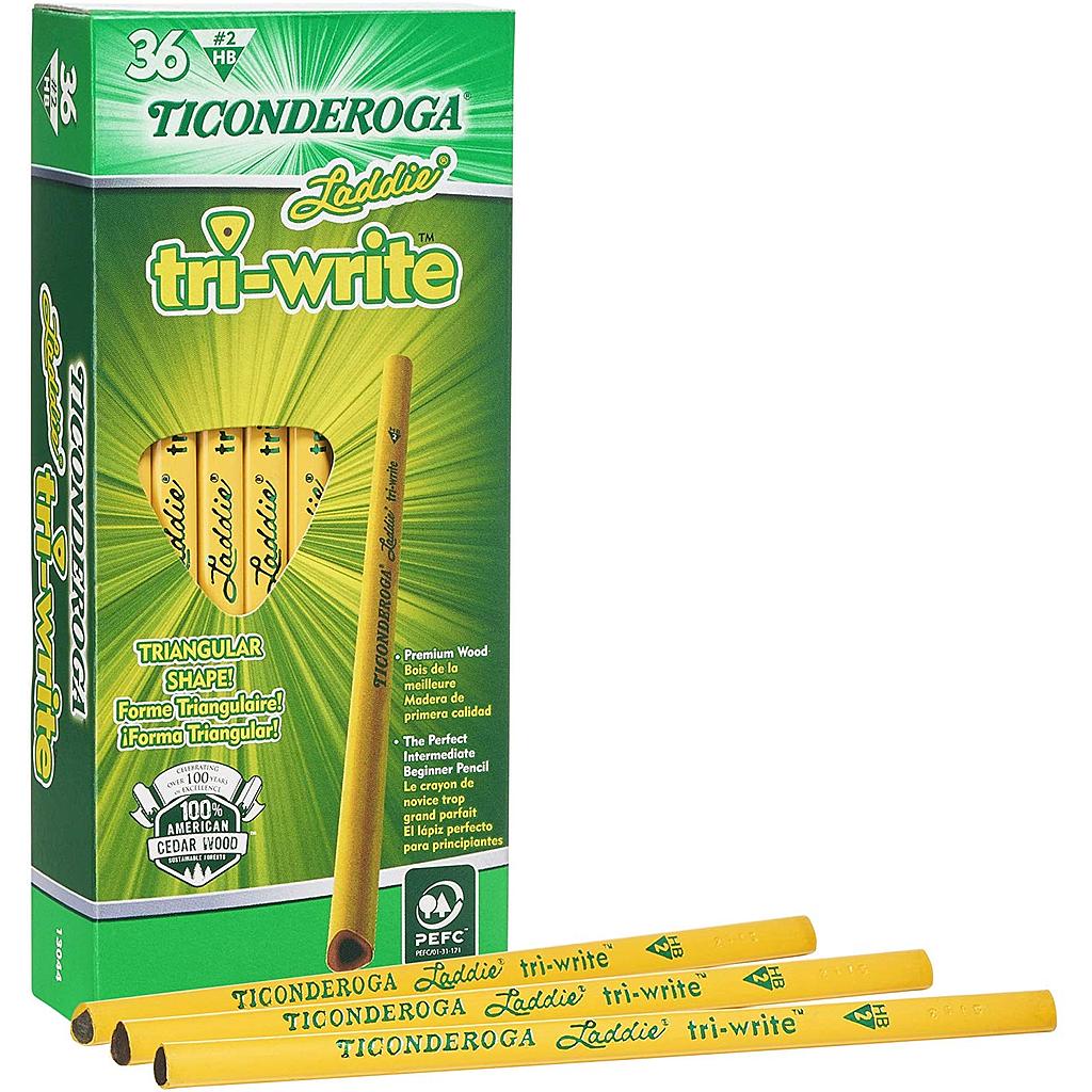 36ct No2 Triwrite Laddie Pencils without Eraser Teacher Direct